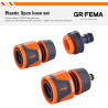 Grifema ge1103, kit de raccordement de robinet/tuyau de jardin avec connecteur waterstop 1/2", connexion rapide et connecteur fe