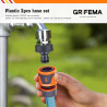Grifema ge1103, kit de raccordement de robinet/tuyau de jardin avec connecteur waterstop 1/2", connexion rapide et connecteur fe