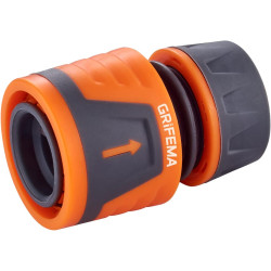 Grifema ge1201, raccord tuyau d'arrosage - connecteur rapide 1/2 pouces 13 mm, connecteurs de tuyau et de robinet, orange, exclu