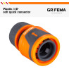 Grifema ge1201, raccord tuyau d'arrosage - connecteur rapide 1/2 pouces 13 mm, connecteurs de tuyau et de robinet, orange, exclu