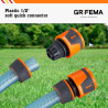 Grifema ge1201, raccord tuyau d'arrosage - connecteur rapide 1/2 pouces 13 mm, connecteurs de tuyau et de robinet, orange, exclu