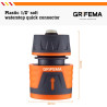 Grifema ge1202, raccord tuyau d'arrosage - connecteur rapide 1/2 pouces 13 mm, connecteurs de tuyau et de robinet, connecteur av