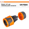Grifema ge1202, raccord tuyau d'arrosage - connecteur rapide 1/2 pouces 13 mm, connecteurs de tuyau et de robinet, connecteur av