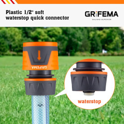 Grifema ge1202, raccord tuyau d'arrosage - connecteur rapide 1/2 pouces 13 mm, connecteurs de tuyau et de robinet, connecteur av