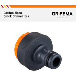 Grifema ge1101, nez de robinet, connecteur de robinet de jardin, raccord de robinet femelle 3/4 pouces - 1/2 pouces universel, f