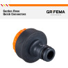 Grifema ge1101, nez de robinet, connecteur de robinet de jardin, raccord de robinet femelle 3/4 pouces - 1/2 pouces universel, f