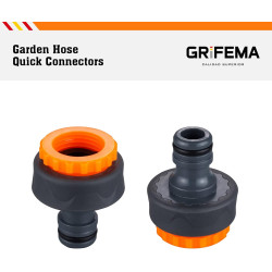 Grifema ge1101, nez de robinet, connecteur de robinet de jardin, raccord de robinet femelle 3/4 pouces - 1/2 pouces universel, f