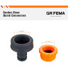 Grifema ge1101, nez de robinet, connecteur de robinet de jardin, raccord de robinet femelle 3/4 pouces - 1/2 pouces universel, f