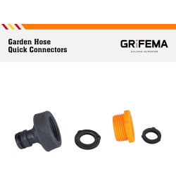 Grifema ge1101, nez de robinet, connecteur de robinet de jardin, raccord de robinet femelle 3/4 pouces - 1/2 pouces universel, f