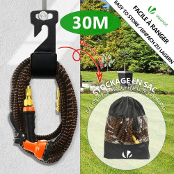 Vounot® tuyau d'arrosage extensible 30m renforcé adaptable 1/2" et 3/4" 10 modes de pulvérisation flexible et anti-fuite raccord