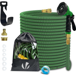VOUNOT® Tuyau d'Arrosage Extensible 30m Renforcé Adaptable 1/2" et 3/4" 10 Modes de Pulvérisation Flexible et Anti-Fuite Raccord
