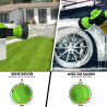 VOUNOT® Tuyau d’Arrosage Extensible 15m Renforcé avec Récipient Savon Adaptable 1/2" et 3/4" 8 Modes de Pulvérisation Flexible e