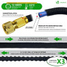 VOUNOT® Tuyau d'Arrosage Extensible 15m Renforcé Adaptable 1/2" et 3/4" 10 Modes de Pulvérisation Flexible et Anti-Fuite Raccord