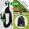 VOUNOT® Tuyau d'Arrosage Extensible 15m Renforcé Adaptable 1/2" et 3/4" 10 Modes de Pulvérisation Flexible et Anti-Fuite Raccord