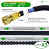 VOUNOT® Tuyau d’Arrosage Extensible 30m Renforcé avec Récipient Savon Adaptable 1/2" et 3/4" 8 Modes de Pulvérisation Flexible e