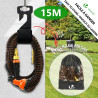 Vounot® tuyau d'arrosage extensible 15m renforcé adaptable 1/2" et 3/4" 10 modes de pulvérisation flexible et anti-fuite raccord