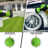 VOUNOT® Tuyau d’Arrosage Extensible 15m Renforcé avec Récipient Savon Adaptable 1/2" et 3/4" 8 Modes de Pulvérisation Flexible e