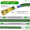 VOUNOT® Tuyau d'Arrosage Extensible 15m Renforcé Adaptable 1/2" et 3/4" 10 Modes de Pulvérisation Flexible et Anti-Fuite Raccord