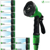 VOUNOT® Tuyau d'Arrosage Extensible 45m Adaptable 1/2" et 3/4" 10 Modes de Pulvérisation Flexible et Anti-Fuite Raccord et Sac d
