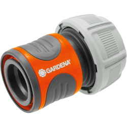 GARDENA Raccord d'Arrosage Rapide 19 mm (3/4") de Gardena : Raccord Enfichable de Début de Tuyau, Étanche, Rainures Encastrées R