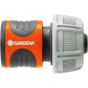 GARDENA Raccord d'Arrosage Rapide 19 mm (3/4") de Gardena : Raccord Enfichable de Début de Tuyau, Étanche, Rainures Encastrées R