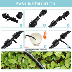 VooGenzek 10 Pièces Connecteur de Tuyau en T Barbelé, 3-Voies Raccord de Tuyau D'Irrigation pour Tube 13/16 mm à 4/7 mm, Connect