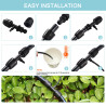 VooGenzek 10 Pièces Connecteur de Tuyau en T Barbelé, 3-Voies Raccord de Tuyau D'Irrigation pour Tube 13/16 mm à 4/7 mm, Connect