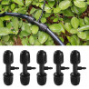 VooGenzek 10 Pièces Connecteur de Tuyau en T Barbelé, 3-Voies Raccord de Tuyau D'Irrigation pour Tube 13/16 mm à 4/7 mm, Connect