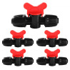 VooGenzek 5 Pièces 16mm Vanne Commutation D'Irrigation, Irrigation Pipe Valve Switch, Robinets de Verrouillage pour Système D'ir