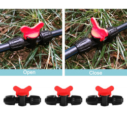 VooGenzek 5 Pièces 16mm Vanne Commutation D'Irrigation, Irrigation Pipe Valve Switch, Robinets de Verrouillage pour Système D'ir