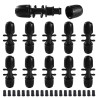 VooGenzek 10 Pièces Connecteur de Tuyau en T Barbelé, 6-Voies Raccord de Tuyau D'Irrigation pour Tube 13/16 mm à 4/7 mm, Connect
