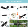 VooGenzek 10 Pièces Connecteur de Tuyau en T Barbelé, 6-Voies Raccord de Tuyau D'Irrigation pour Tube 13/16 mm à 4/7 mm, Connect