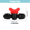 VooGenzek 9 Pièces 16mm Vanne Commutation D'Irrigation, Irrigation Pipe Valve Switch, Robinets de Verrouillage pour Système D'ir