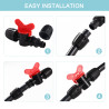 VooGenzek 9 Pièces 16mm Vanne Commutation D'Irrigation, Irrigation Pipe Valve Switch, Robinets de Verrouillage pour Système D'ir