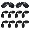 VooGenzek 10 Pièces 16mm Raccords Irrigation Goutte à Goutte, Adaptateur Coude pour Jardin et Pelouse (Noir)