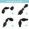 VooGenzek 10 Pièces 16mm Raccords Irrigation Goutte à Goutte, Adaptateur Coude pour Jardin et Pelouse (Noir)