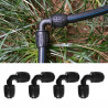 VooGenzek 10 Pièces 16mm Raccords Irrigation Goutte à Goutte, Adaptateur Coude pour Jardin et Pelouse (Noir)