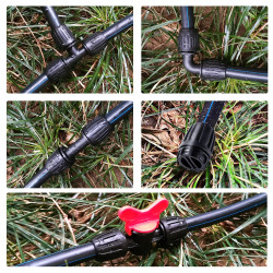VooGenzek 45 Pièces Raccords D'Irrigation pour Tubes 16 mm, Connecteur de Tuyau D'Eau D'Irrigation, Connecteur de Tuyau D'irriga