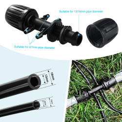 VooGenzek 52 Pièces Raccords D'Irrigation pour Tube 13/16mm à 4/7mm, Connecteur de Tuyau D'Eau D'Irrigation, Connecteur de Tuyau