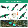 VooGenzek 10 Pièces Connecteur de Tuyau en T Barbelé, 3-Voies Raccord de Tuyau D'Irrigation pour Tube 13/16 mm à 4/7 mm, Connect