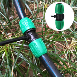 VooGenzek 10 Pièces Connecteur de Tuyau en T Barbelé, 3-Voies Raccord de Tuyau D'Irrigation pour Tube 13/16 mm à 4/7 mm, Connect