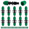 VooGenzek 10 Pièces Connecteur de Tuyau en T Barbelé, 6-Voies Raccord de Tuyau D'Irrigation pour Tube 13/16 mm à 4/7 mm, Connect