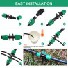 VooGenzek 10 Pièces Connecteur de Tuyau en T Barbelé, 6-Voies Raccord de Tuyau D'Irrigation pour Tube 13/16 mm à 4/7 mm, Connect