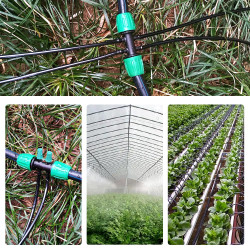 VooGenzek 10 Pièces Connecteur de Tuyau en T Barbelé, 6-Voies Raccord de Tuyau D'Irrigation pour Tube 13/16 mm à 4/7 mm, Connect