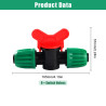 VooGenzek 9 Pièces 16mm Vanne Commutation D'Irrigation, Irrigation Pipe Valve Switch, Robinets de Verrouillage pour Système D'ir