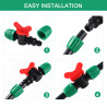 VooGenzek 9 Pièces 16mm Vanne Commutation D'Irrigation, Irrigation Pipe Valve Switch, Robinets de Verrouillage pour Système D'ir