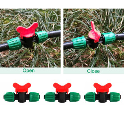 VooGenzek 9 Pièces 16mm Vanne Commutation D'Irrigation, Irrigation Pipe Valve Switch, Robinets de Verrouillage pour Système D'ir