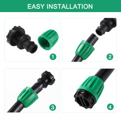 VooGenzek 10 Pièces Raccords D'irrigation Goutte à Goutte pour Tubes 16mm, Adaptateur Bouchons D'Irrigation Goutte, Raccords D'i