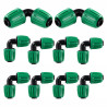 VooGenzek 10 Pièces16mm Raccords D'irrigation Goutte à Goutte, Adaptateur Coude D'Irrigation Goutte, Raccords D'irrigation Coudé