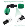 VooGenzek 10 Pièces16mm Raccords D'irrigation Goutte à Goutte, Adaptateur Coude D'Irrigation Goutte, Raccords D'irrigation Coudé